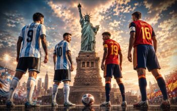Argentina vs Spanyol pada final Piala Dunia 2026 yang mempertemukan Lionel Messi dan Lamine Yamal.