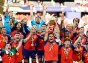 Juara Piala Dunia 2026 Spanyol merayakan kemenangan atas Argentina setelah gol Ferran Torres di final.