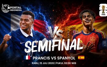 Jadwal Prancis vs Spanyol pada semifinal Piala Dunia 2026 yang berlangsung Rabu dini hari pukul 02.00 WIB