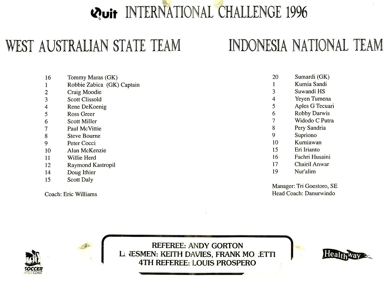 Indonesia national football team match