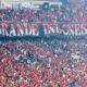 Suporter La Grande Indonesia saat final FIFA ASEAN Cup 2026 di SUGBK, Jakarta.