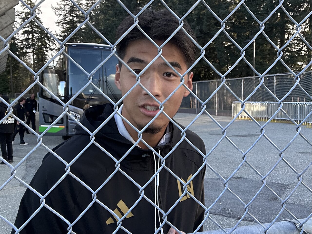 Liu Shaoziyang mengenakan perlengkapan LAFC 2 seusai laga, 28 Maret 2026