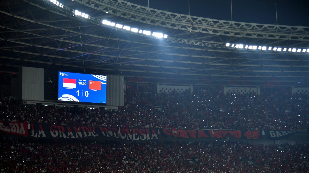 Pemain Timnas Indonesia dalam laga melawan Thailand